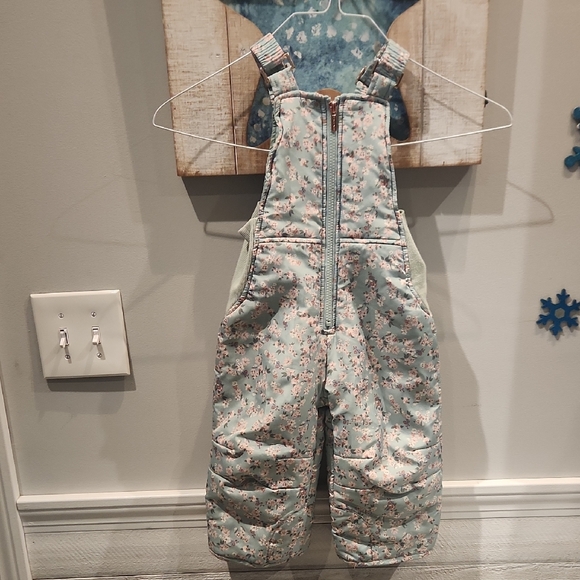 EUC Tahari Girl Floral Patterned Overalls Sz 2T - Picture 1 of 9